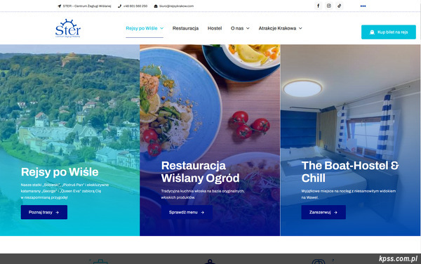 STER - Centrum Żeglugi Wiślanej strona www