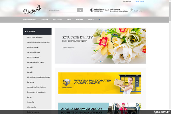 \\\"Deko\\\" artykuły dekoracyjne, upominkowe i florystyczne Tomasz Pannellier strona www