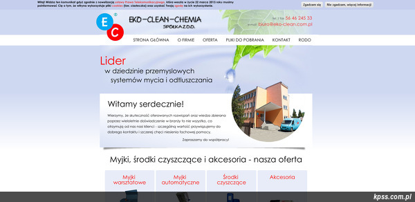 Eko Clean Chemia Sp. z o.o. strona www